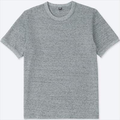 ユニクロのワッフルtシャツ 半袖 ざっくり着れてベタつかない ろんぶり