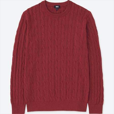 スッキリ着れる ユニクロのコットンカシミヤケーブルセーターは超便利 ろんぶり