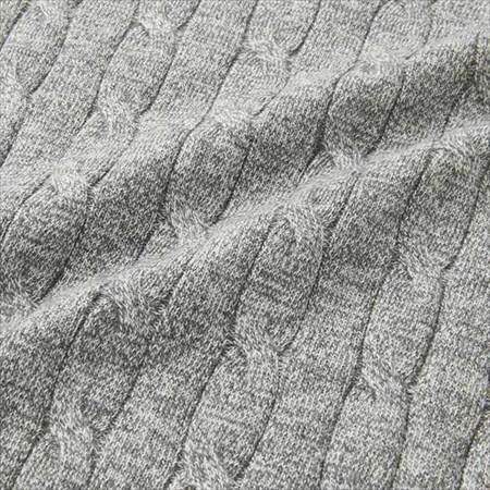 スッキリ着れる ユニクロのコットンカシミヤケーブルセーターは超便利 ろんぶり