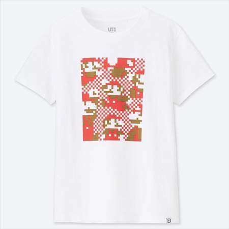 19ユニクロ スーパーマリオのコラボtシャツ レディース ちびマリオが可愛い ろんぶり