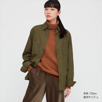 ユニクロのワークシャツはこだわり充実 女性がゆったり着ても可愛らしい ろんぶり ユニクロのワークシャツはこだわり充実 女性がゆったり着ても可愛らしい ろんぶり