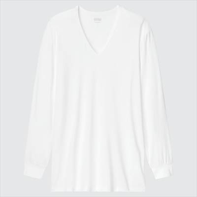 ユニクロのヒートテックvネックtシャツ 9分袖 冬のyシャツのインナーは白とベージュで決まり ろんぶり ユニクロのヒートテックvネックtシャツ 9分袖 冬のyシャツのインナーは白とベージュで決まり ろんぶり