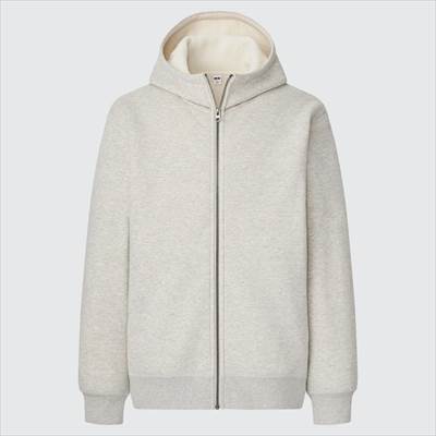 ユニクロのボアスウェットフルジップパーカ 表裏が一体化して袖裏もボアにアップデート ろんぶり