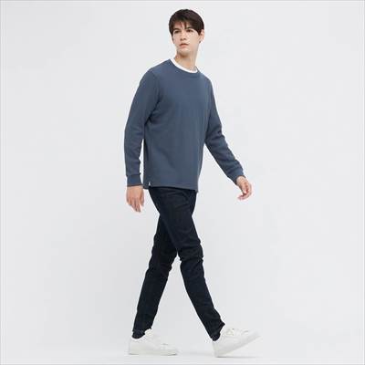 ユニクロのワッフルクルーネックtシャツ 長袖 はオシャレでふわっと 軽さと表情のあるデザインが魅力 ろんぶり