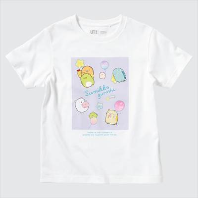 2022年新作・ユニクロのKIDS すみっコぐらし UT グラフィックTシャツ（半袖）