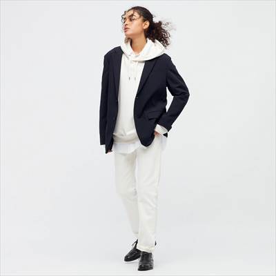 ユニクロの2022年春夏モデルの新作・感動ジャケット2WAYストレッチ(ウールライク・袖丈着丈標準)