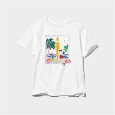 2022年新作ユニクロのKIDS ピーナッツ × レインスプーナー UT グラフィックTシャツ（半袖）