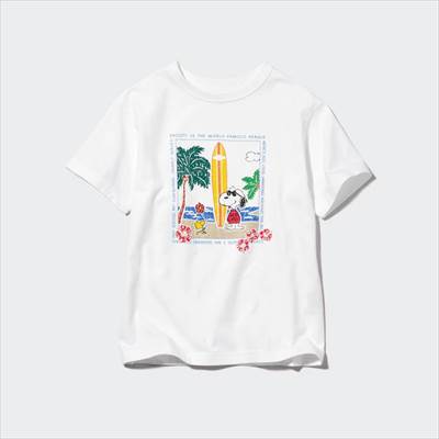 2022年新作ユニクロのKIDS ピーナッツ × レインスプーナー UT グラフィックTシャツ(半袖)