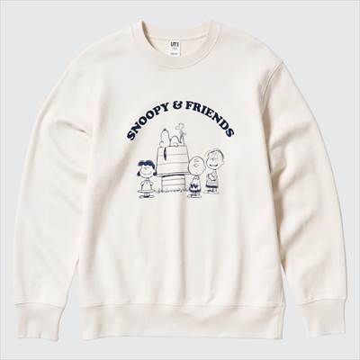 2022新作・ユニクロ×スヌーピー(ピーナッツ)のコラボUT・メンズスウェットシャツ