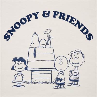 2022新作・ユニクロ×スヌーピー(ピーナッツ)のコラボUT・メンズスウェットシャツ