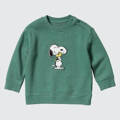 2022新作・ユニクロ×マスヌーピー(ピーナッツ)のコラボUT・ベビースウェットシャツ(長袖)