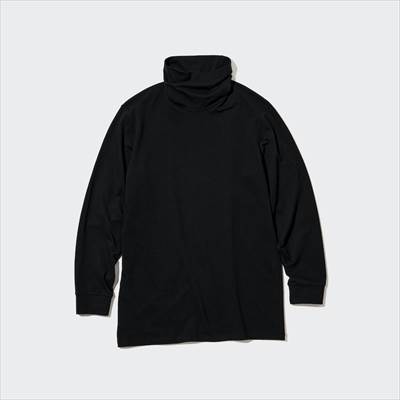 22秋冬新作 ユニクロの極暖ヒートテックコットンタートルネックtシャツ 首元まで暖めてくれて抜群に暖かい ろんぶり