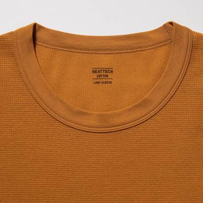 ユニクロの2022年秋冬新作・ヒートテックコットンワッフルクルーネックTシャツ(極暖・9分袖)