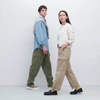 ユニクロのメンズ（男女兼用）2023年春夏新作・ユーティリティワークパンツ（カーゴ）