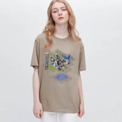 2023年新作ユニクロ×ビデオゲームコレクション from MoMA UT グラフィックTシャツ シムシティ（半袖・レギュラーフィット）