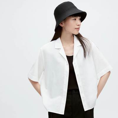 ユニクロのレディース2023年春夏新作モデルのUVカットニットバケットハット