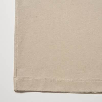 ユニクロのメンズ(男女兼用)2023春夏新作のウォッシュコットンクルーネックTシャツ(長袖)