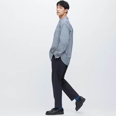 ユニクロのメンズ2023年春夏新作・スマートアンクルパンツ(ウールライク)