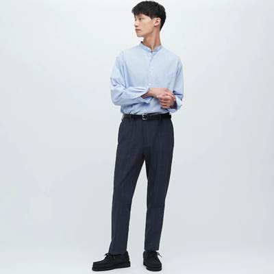 ユニクロのメンズ2023年春夏新作・スマートアンクルパンツ(ウィンドウペン)