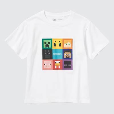 2023年新作ユニクロ×KIDS マインクラフト UT グラフィックTシャツ（半袖）