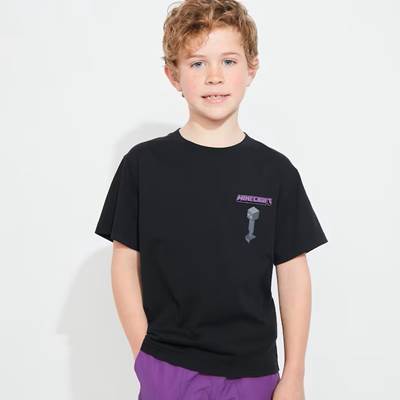 2023年新作ユニクロ×KIDS マインクラフト UT グラフィックTシャツ（半袖）