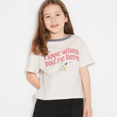 2023年新作ユニクロ×ラブ サンシャイン＆ピーナッツのコラボUT・キッズ グラフィックTシャツ（半袖）