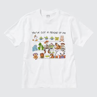 2023年新作ユニクロ×ピクサーのコラボUT『ピクサー アート』・グラフィックTシャツ（半袖・レギュラーフィット）