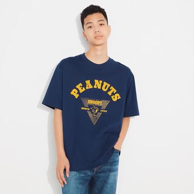 2023新作ユニクロ×ピーナッツ チャーリー・ブラウンズ・ベースボール・チーム UT グラフィックTシャツ(半袖・オーバーサイズフィット)