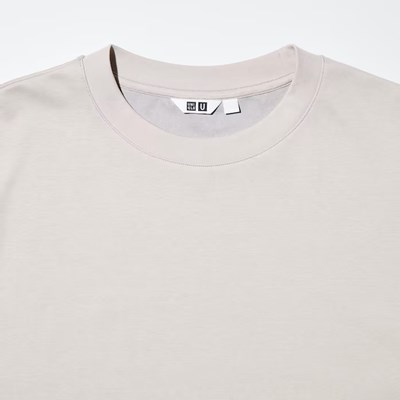 ユニクロのメンズ（男女兼用）2024年春夏新作・エアリズムコットンオーバーサイズTシャツ（5分袖）