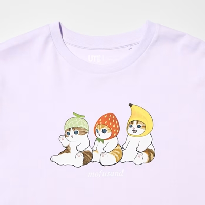 2024年新作ユニクロ×mofusand（モフサンド）のコラボUT・KIDS グラフィックTシャツ（半袖）