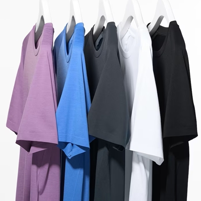 ユニクロのメンズ（男女兼用）2024年春夏新作・ドライEXクルーネックTシャツ（半袖）