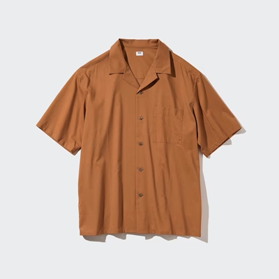 ユニクロのメンズ（男女兼用）2024年春夏新作・オープンカラーシャツ（半袖）
